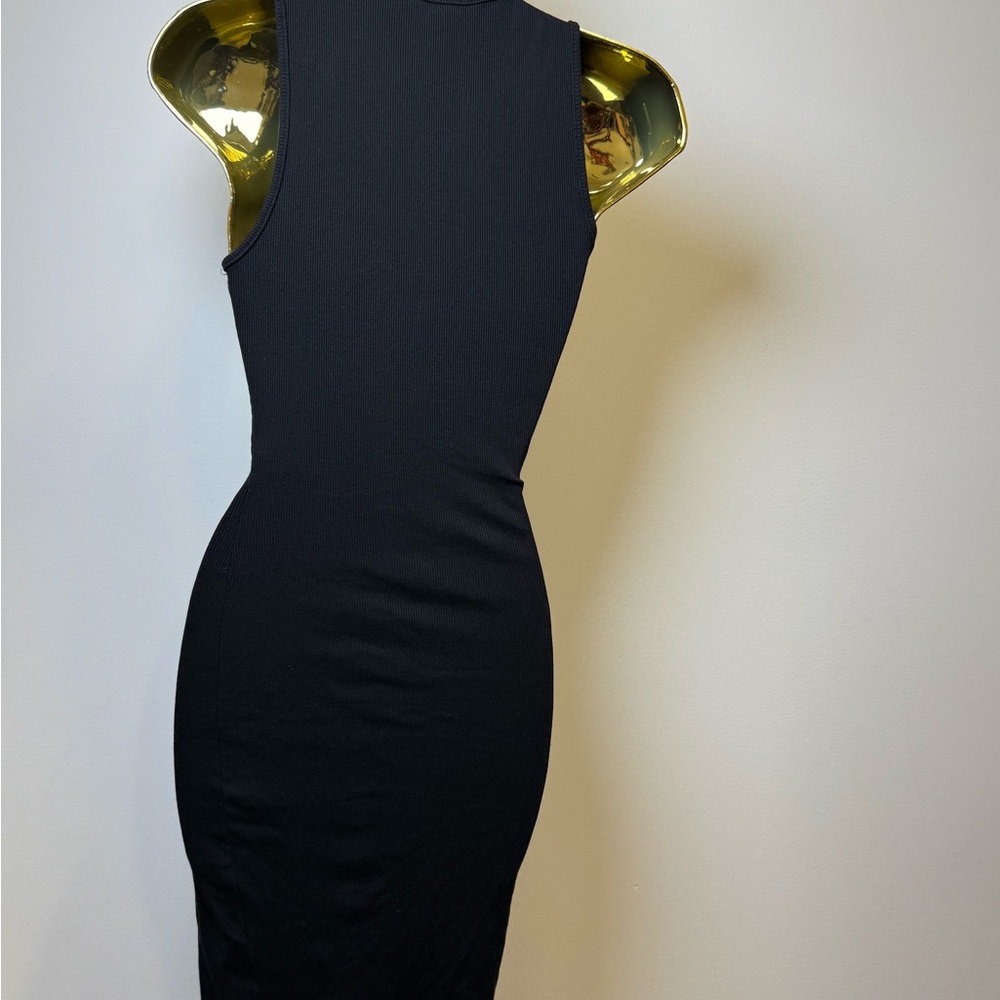 AKIRA Safety Pin Dress Black Bodycon Cutout Small - Picture 9 of 9